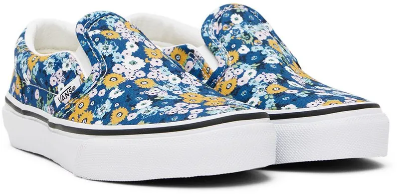 Vans Kids Blue Classic Slip-On Sneakers (VN0A7Q5GAS21)