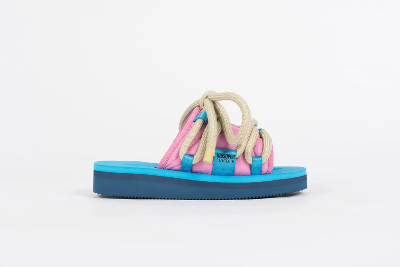 Suicoke x KIDSUPER Muuk-abKS “Pink/Blue / Beige” (OG330abKS-PNK)