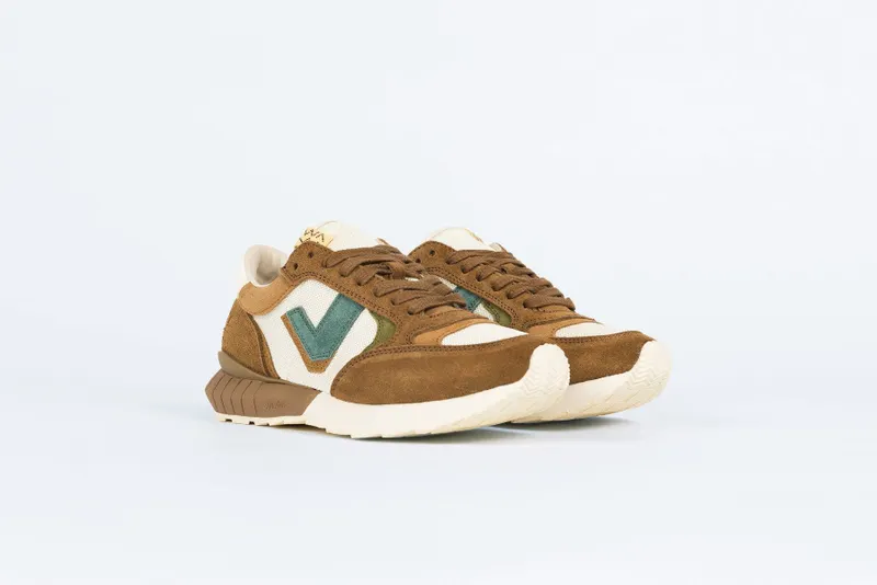 VISVIM Dunand Trainer “Light Brown/Sail / Teal” (0122201001007-LTBRO)