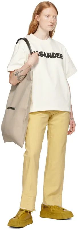Jil Sander Yellow Agnellato Platform Sneakers (JS32108A_15213)