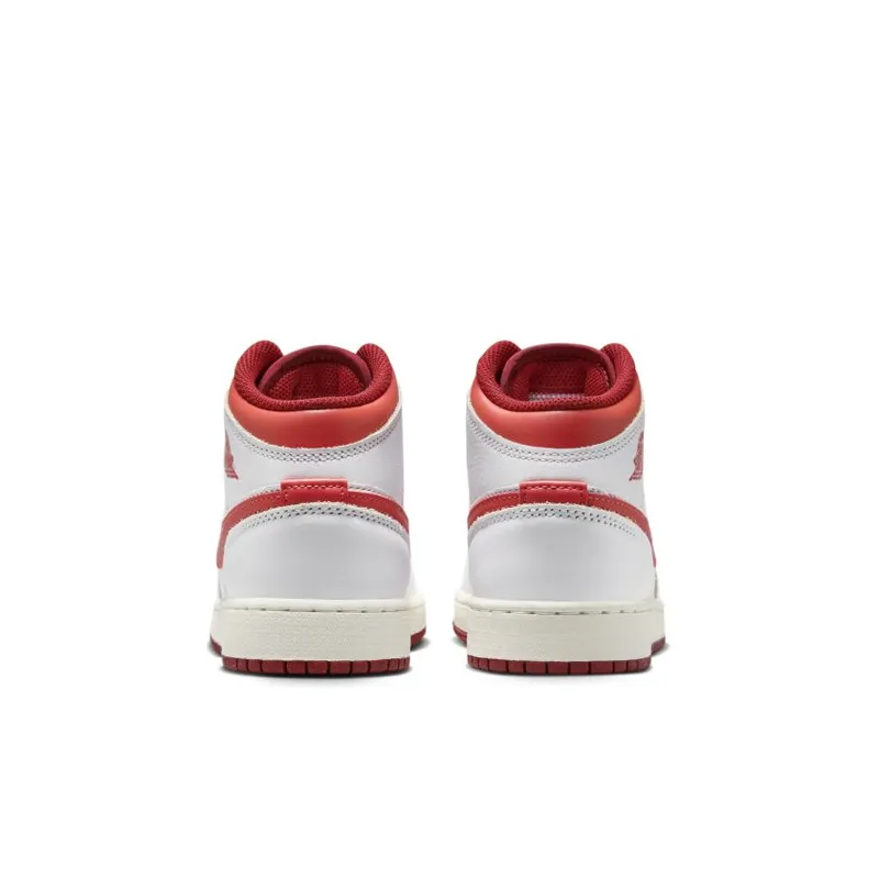 Air Jordan 1 Mid SE GS ‘White Dune Red’ (FJ3464-160)