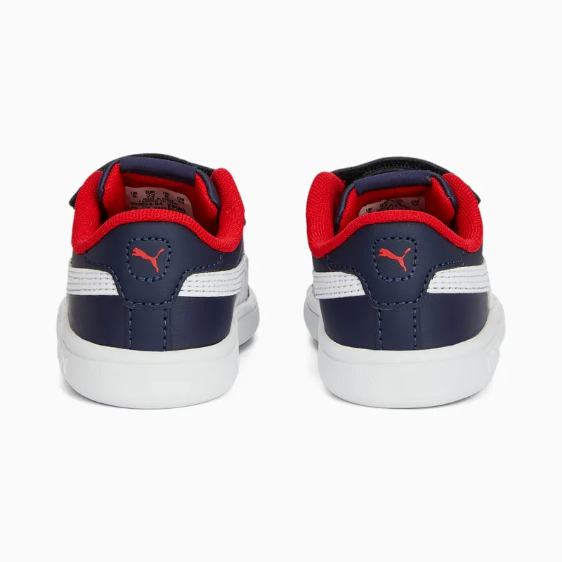 Puma Smash 3.0 leren V Wit/Blauw/Rood (392034-04)