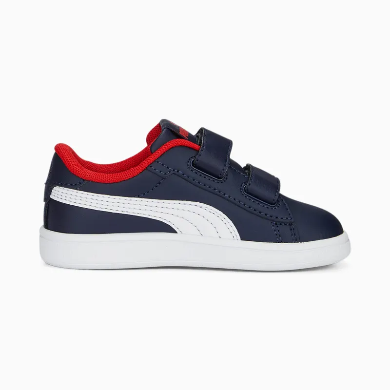 Puma Smash 3.0 leren V Wit/Blauw/Rood (392034-04)