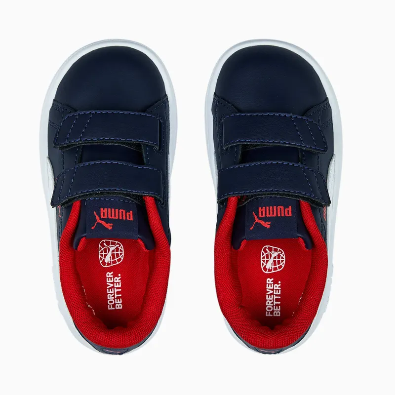 Puma Smash 3.0 leren V Wit/Blauw/Rood (392034-04)
