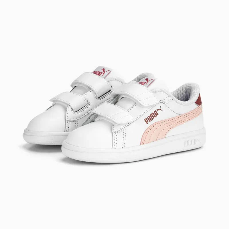 Puma Smash 3.0 leren V Wit/Roze (392034-07)