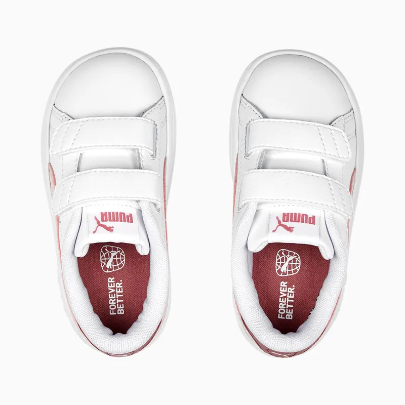 Puma Smash 3.0 leren V Wit/Roze (392034-07)