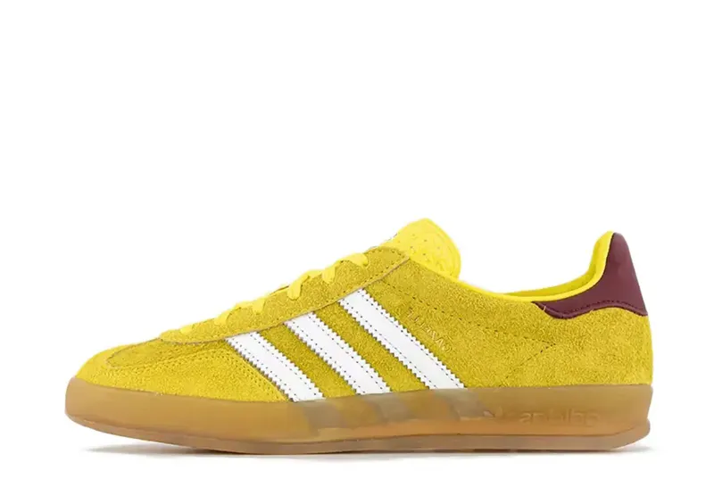 adidas Gazelle Indoor WMNS Bright Yellow Burgundy (IE7003)