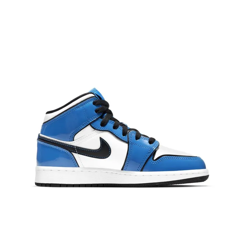 Air Jordan 1 Mid Signal Blue GS (BQ6931 402)