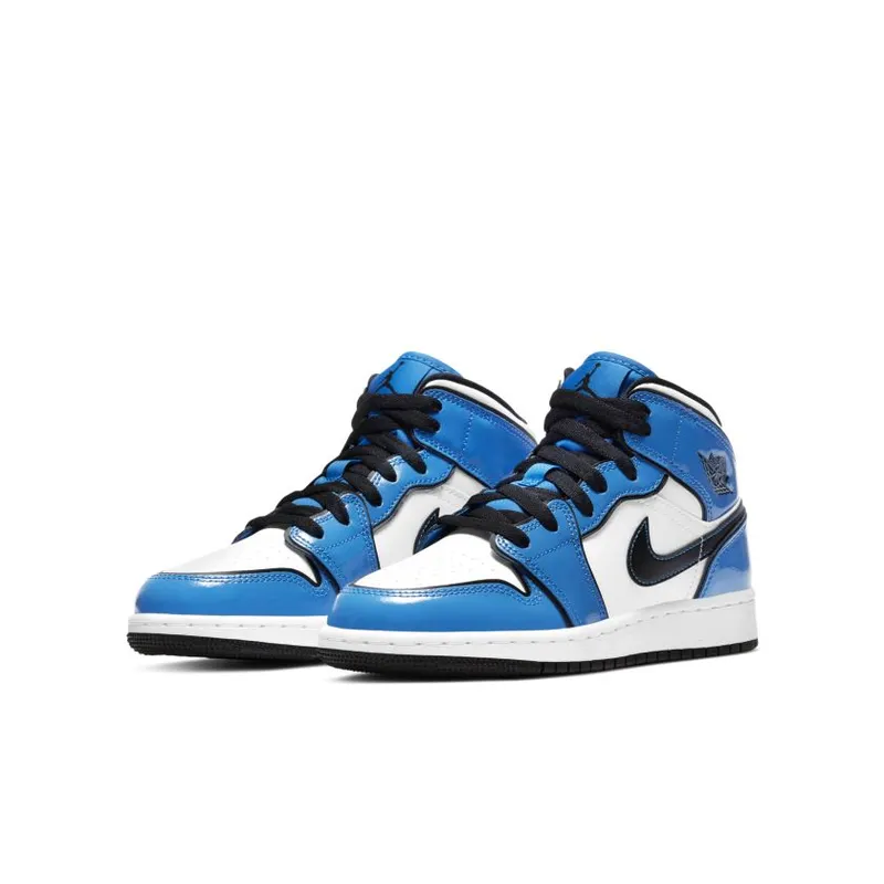 Air Jordan 1 Mid Signal Blue GS (BQ6931 402)