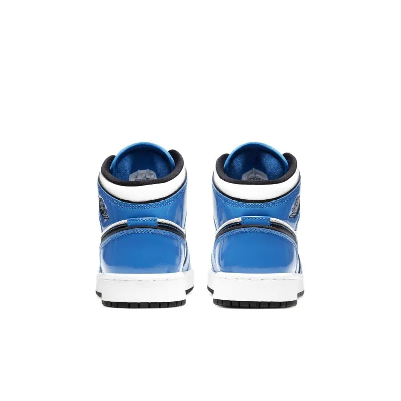 Air Jordan 1 Mid Signal Blue GS (BQ6931 402)