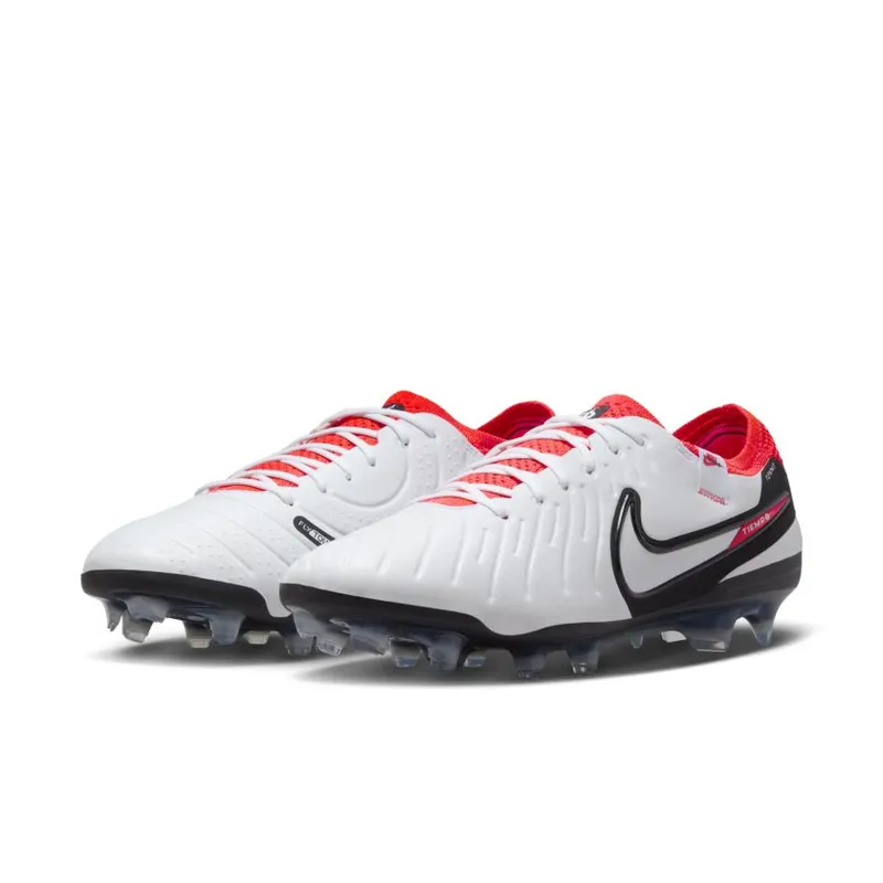 Nike Tiempo Legend 10 Elite FG White Black Bright Crimson (DV4328-100)