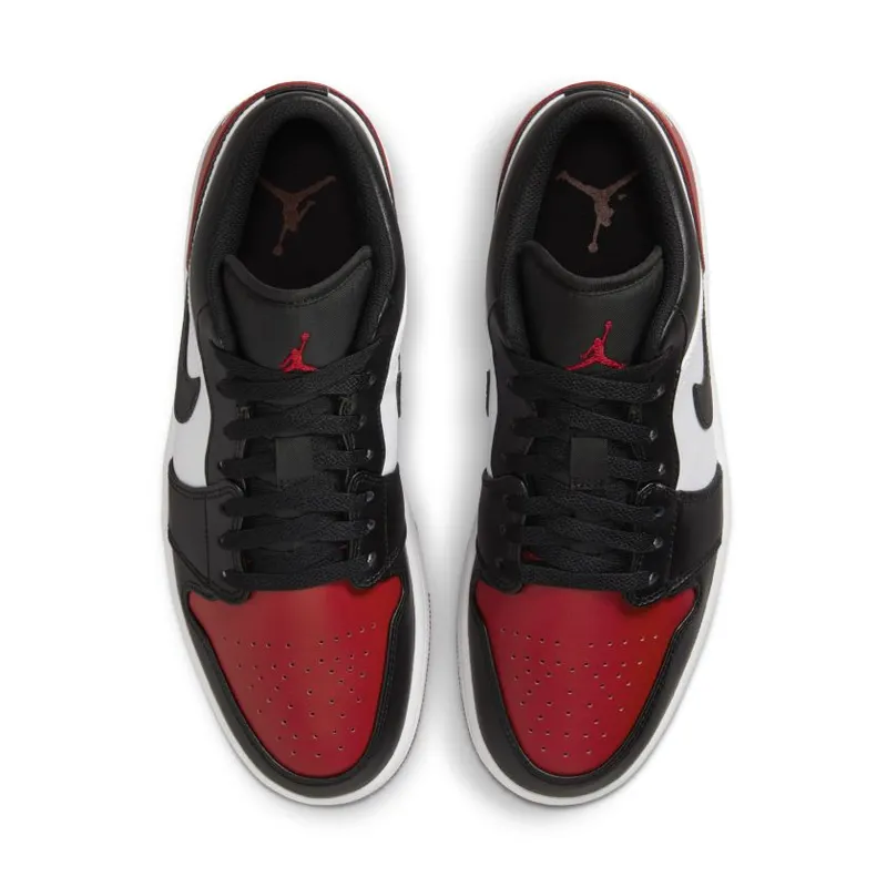 Air Jordan 1 Low White & Black Varsity Red (553558-161)