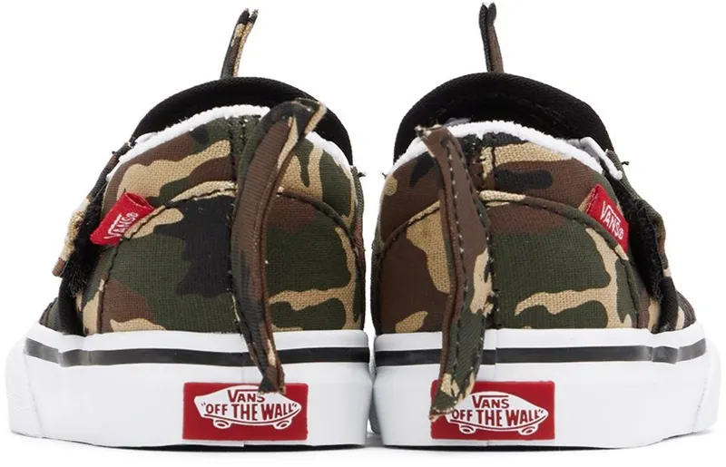 Vans Baby Camo Shark Slip-On V Sneakers (VN0A7Q4ZASB1)
