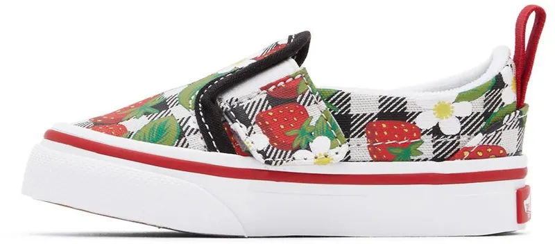 Vans Baby Multicolor Strawberry Gingham Slip-On V Sneakers (VN000UBSARU1)