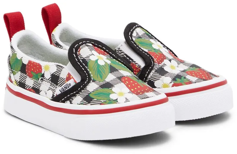 Vans Baby Multicolor Strawberry Gingham Slip-On V Sneakers (VN000UBSARU1)