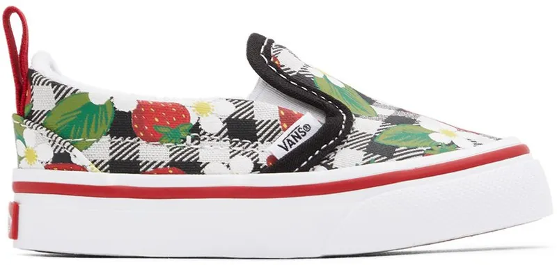 Vans Baby Multicolor Strawberry Gingham Slip-On V Sneakers (VN000UBSARU1)