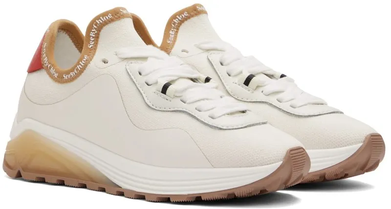 See by Chloé Beige Brett Sneakers (SB38181A 15341)