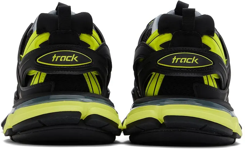 Balenciaga Black & Yellow Track Sneakers (542023-W3AC6-1175)