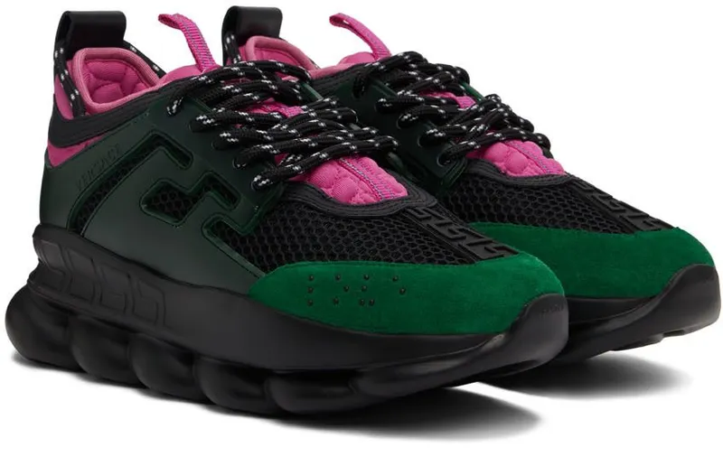 Versace Black Chain Reaction Sneakers (DSU7071E D7CTG)