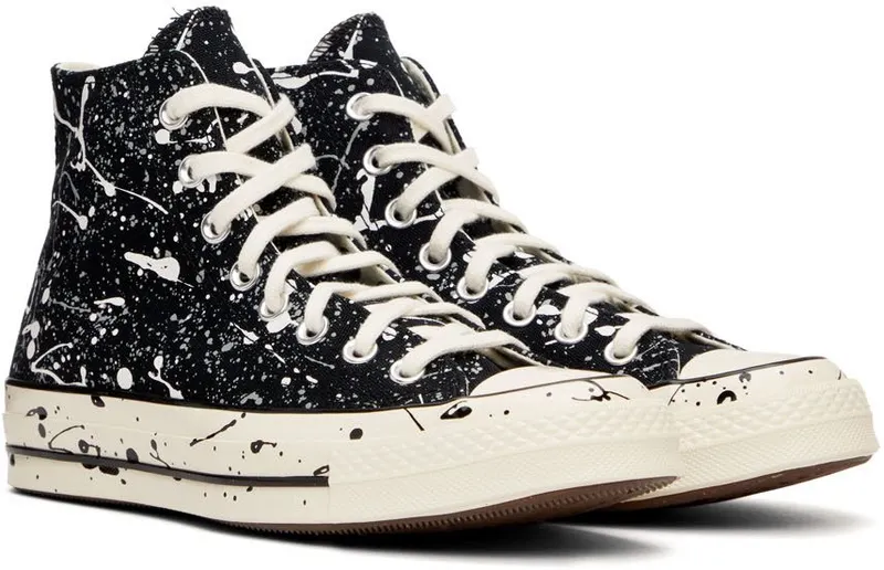 Converse Chuck 70 Archive Paint Splatter Zwart/ash Stone/egret