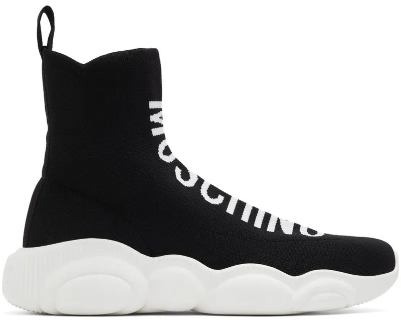 Moschino Black Sock Teddy Sneakers (MA15093G0E_ MT0)