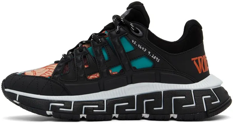 Versace Black Trigreca Sneakers (DSU8094 1A03521)