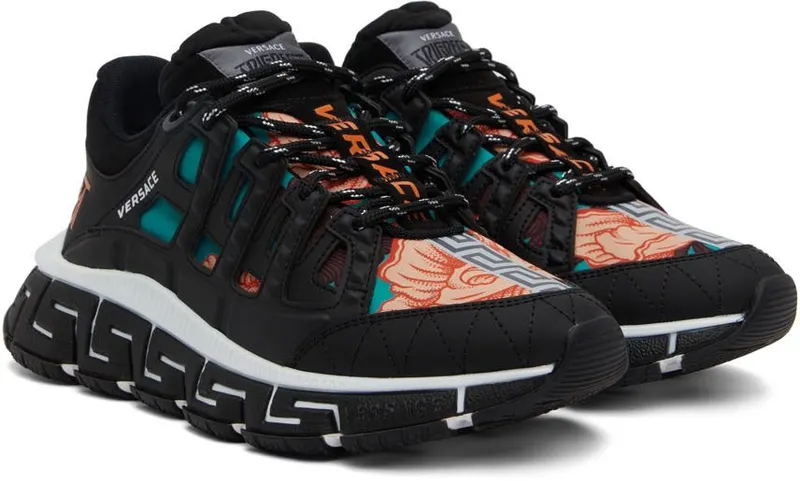 Versace Black Trigreca Sneakers (DSU8094 1A03521)