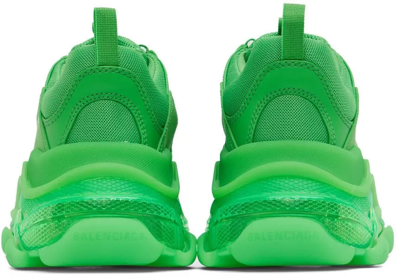 Balenciaga Green Triple S Sneakers (541624-W2GA1-3510)