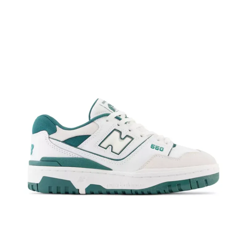 New Balance 550 GS White Vintage Teal (GSB550TA)