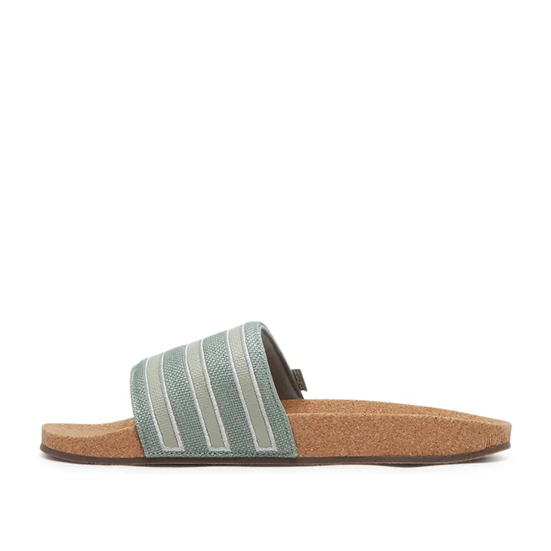 adidas Adilette (Silver / Mint / Brown)
