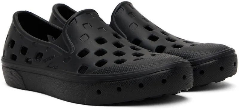 Vans Kids Black Slip-On TRK Little Kids Sneakers (VN0A4UVIBLK1)