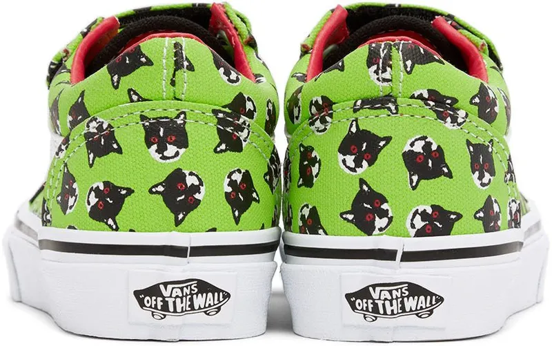 Vans Kids Green Sarah Andelman Edition Old Skool V Little Kids Sneakers (VN0A4BUV448)