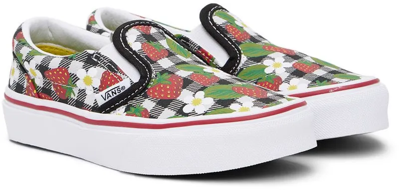 Vans Kids Multicolor Gingham Classic Slip-On Little Kids Sneakers (VN0A7Q5GARU1)