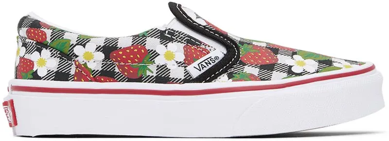 Vans Kids Multicolor Gingham Classic Slip-On Little Kids Sneakers (VN0A7Q5GARU1)