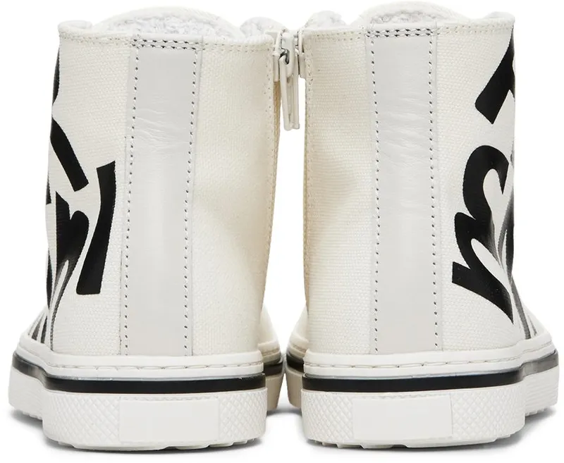 Marni Kids Off-White Logo High Sneakers (70399)
