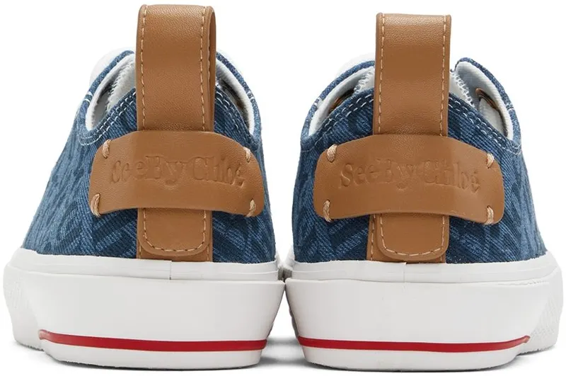See by Chloé Navy Aryana Sneakers (SB38241A 14260)