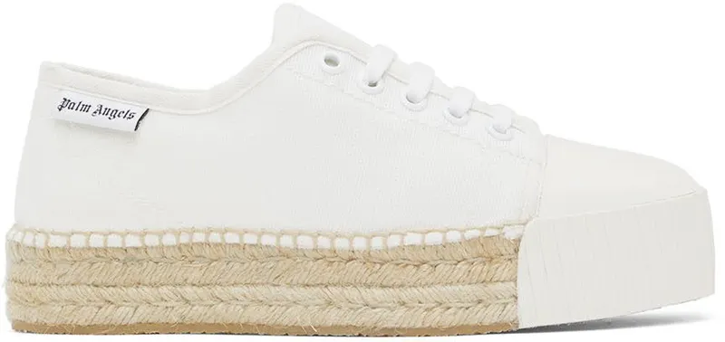 Palm Angels Off-White Lace-Up Espadrille Sneakers (PWIB003S22FAB0010100)