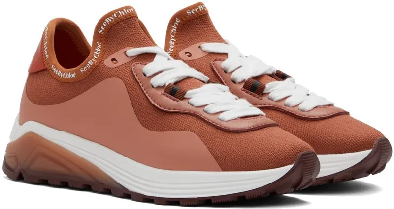 See by Chloé Red Brett Sneakers (SB38181A 15342)