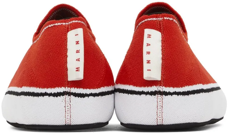 Marni Black Trompe L’Œil Jacquard Sneakers (SNZU010601 P4547)