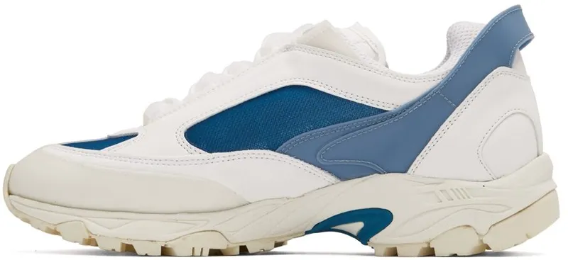 Our Legacy White & Blue Splinter Sneakers (A2227SWH)