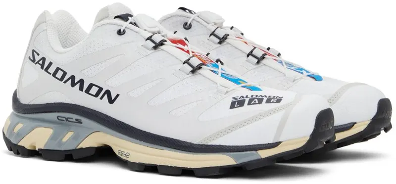 Salomon White & Gray XT-4 Sneakers (417097)