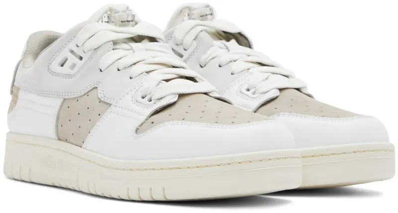 Acne Studios White Leather Low Top Sneakers (AD0493-)