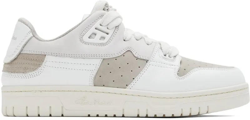 Acne Studios White Leather Low Top Sneakers (AD0493-)