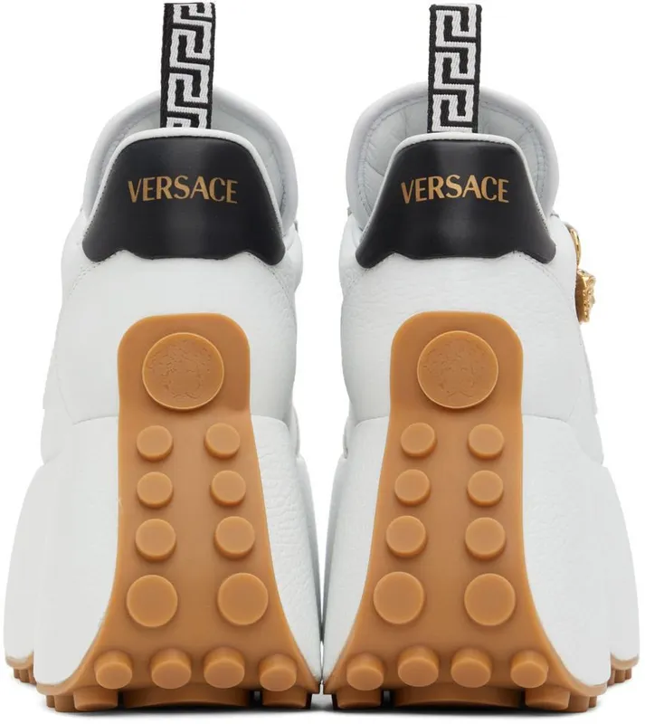 Versace White Triplatform Sneakers (1004529_1A03184_2W02V)