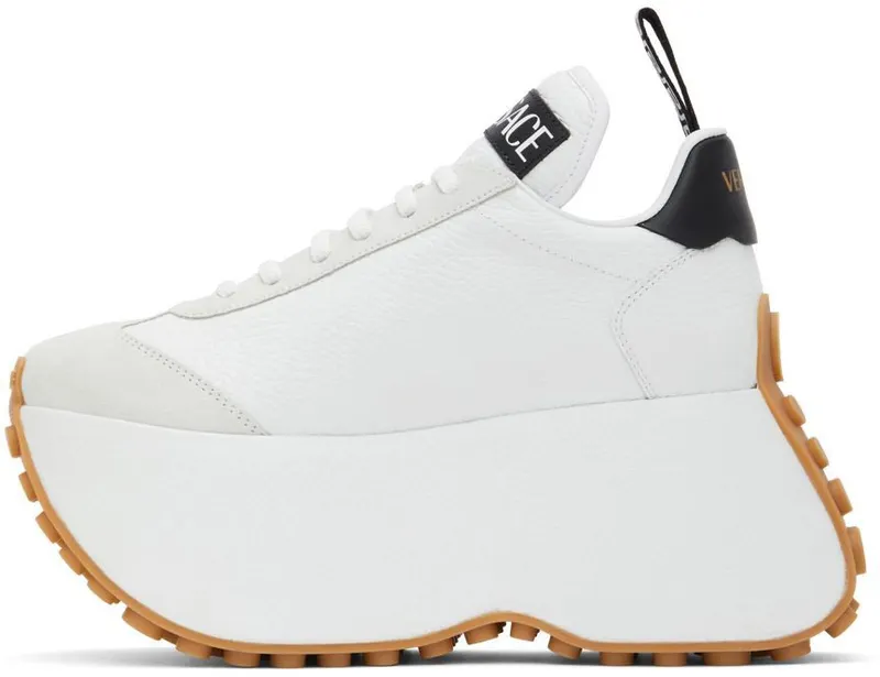 Versace White Triplatform Sneakers (1004529_1A03184_2W02V)