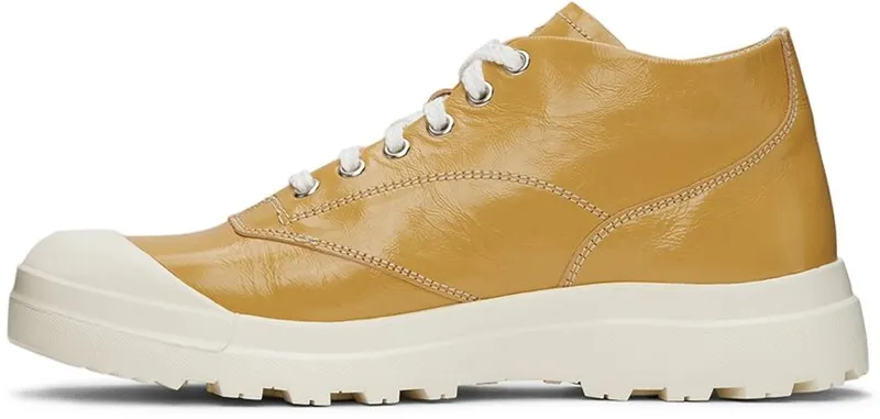 Our Legacy Yellow Tar Dip Mid Sneakers (A2227HTA)