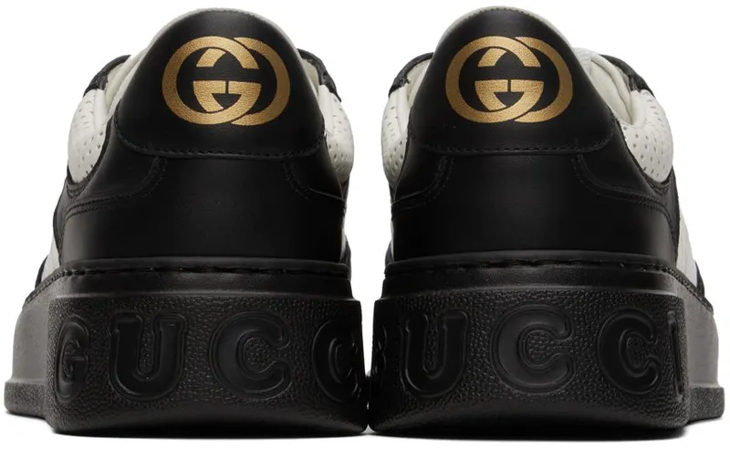 Gucci Black & White Embossed Sneakers (669582 AAA4T)