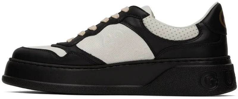 Gucci Black & White Embossed Sneakers (669582 AAA4T)
