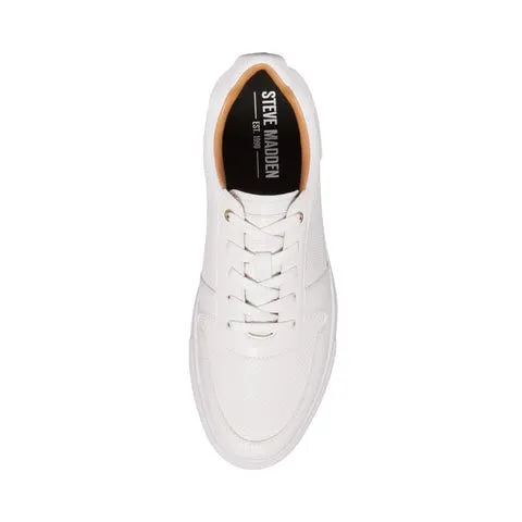 Steve Madden Men Arkken White Leather