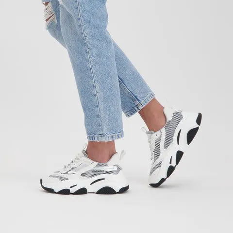 Steve Madden Possession-E Silver/White